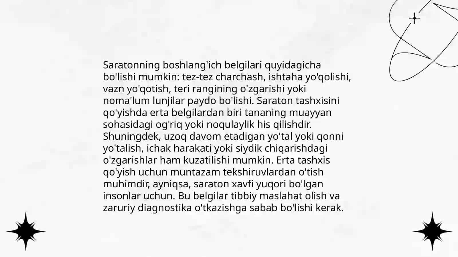 Onkologik kasalliklar haqida tushuncha 4