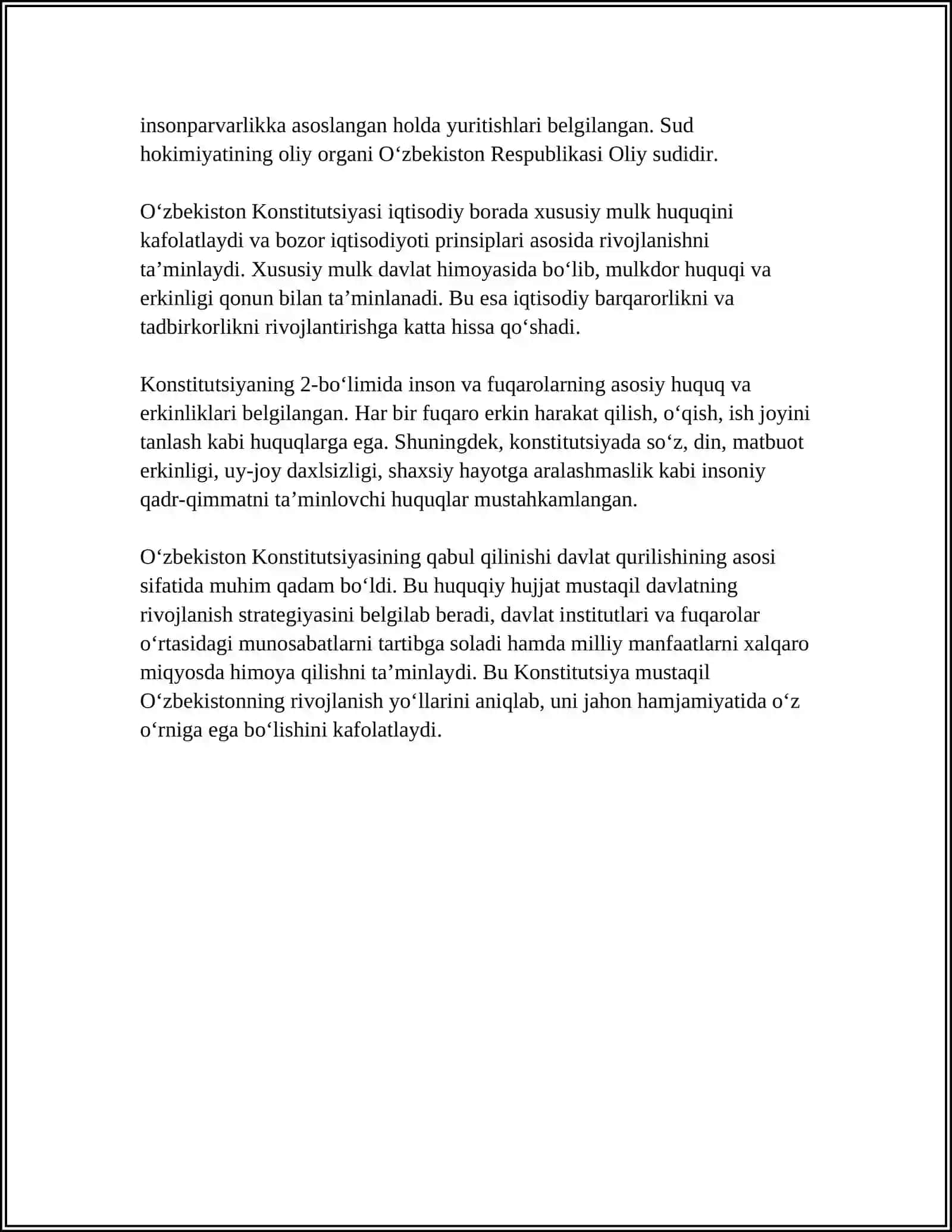 MUSTAQILLIK YILLARIDA DAVLAT BOSHQARUVI TIZIMIDA AMALGA OSHIRILGAN ISLOHOTLAR 4