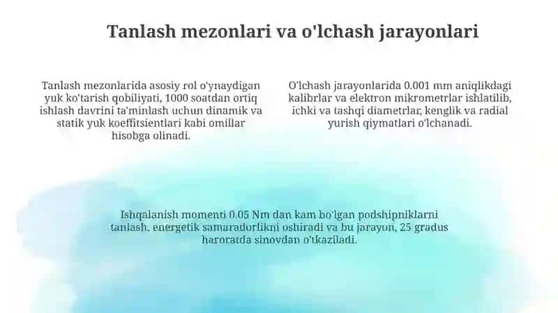 Selektiv yigʻish. Dumalash podsholiklari uchun joizliklar va oʼtqazishlarni tanlash 4