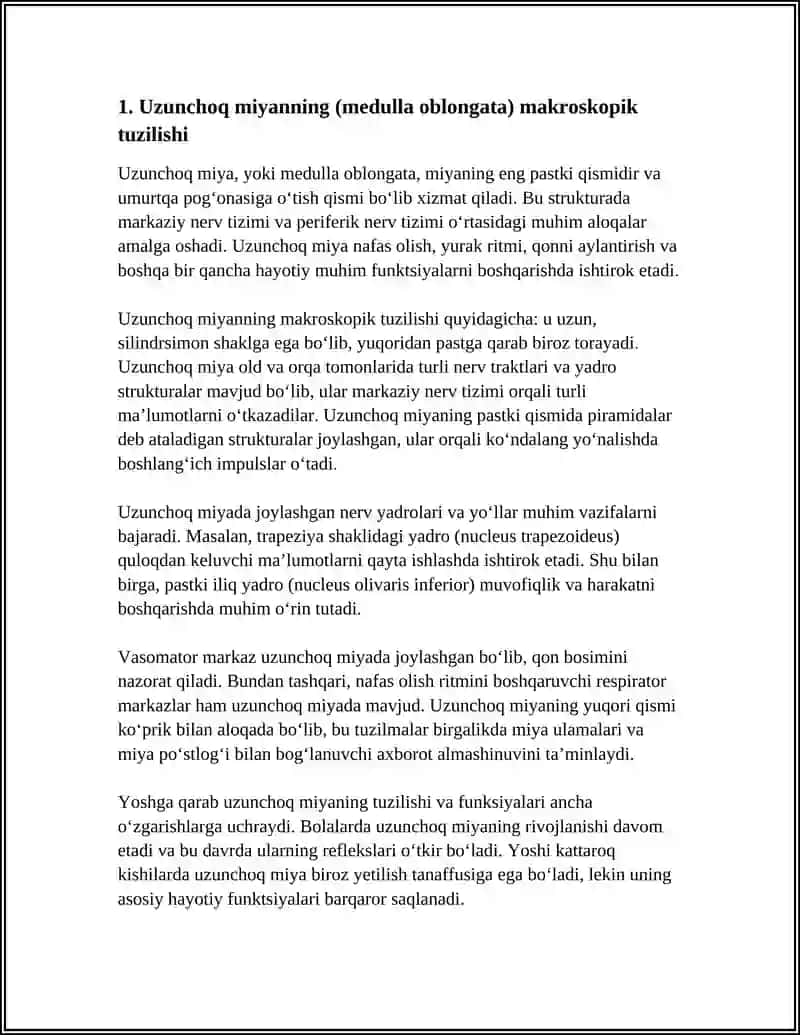 Uzunchoq miya va ko‘prik. Ularning tuzilishi va yoshga qarab o‘zgarishi 4