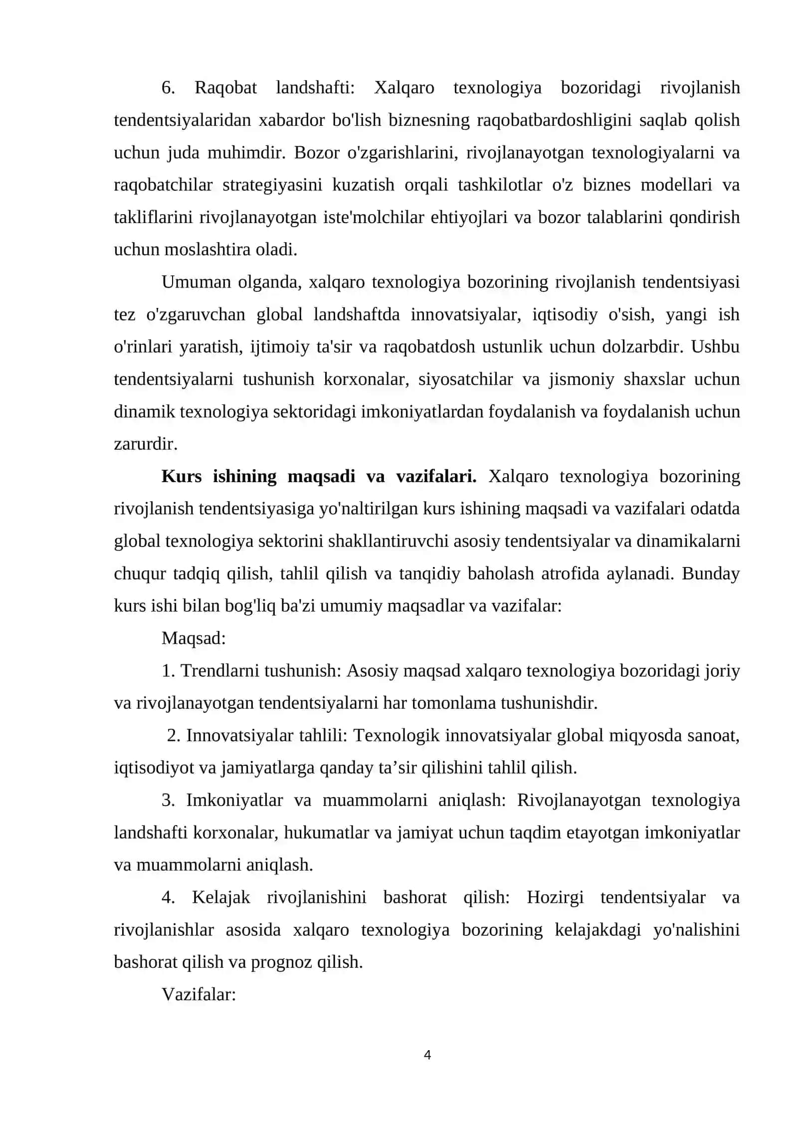 Xalqaro texnologiya bozorining rivojlanish tendensiyasi 4