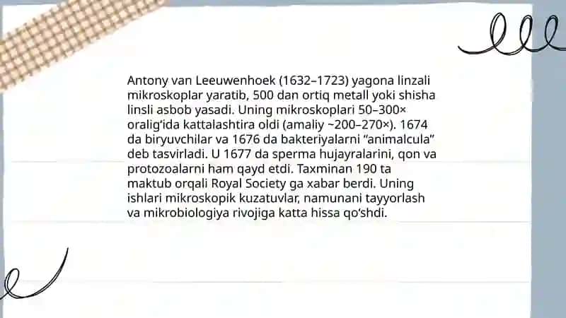 Mikroskopning yaratilish tarixi. Mikroskop turlari va ularning afzalliklar hamda kamchiliklari 4