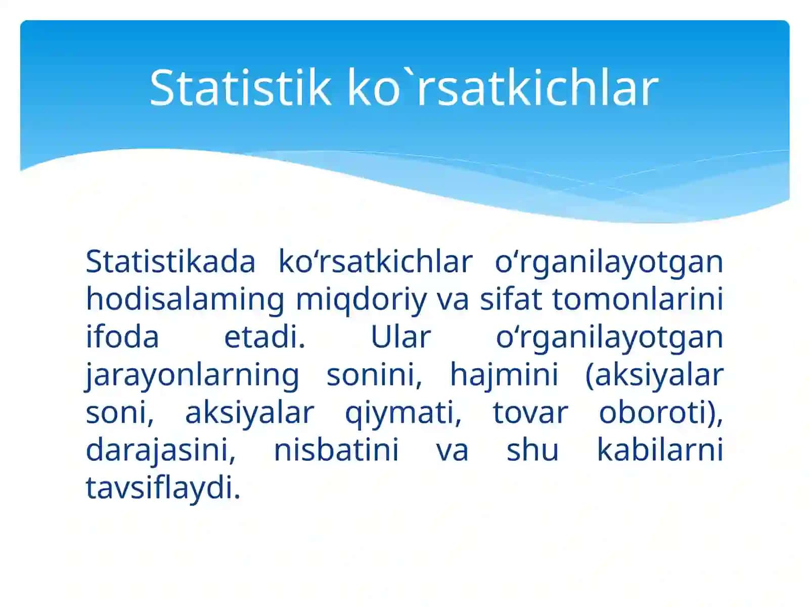 Statistik ko'rsatkichlar 4