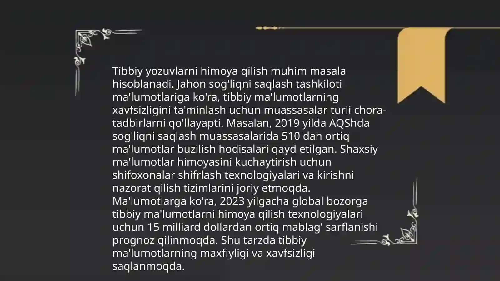 Tibbiy yozuvlarni tahlil qilish va boshqarish 4