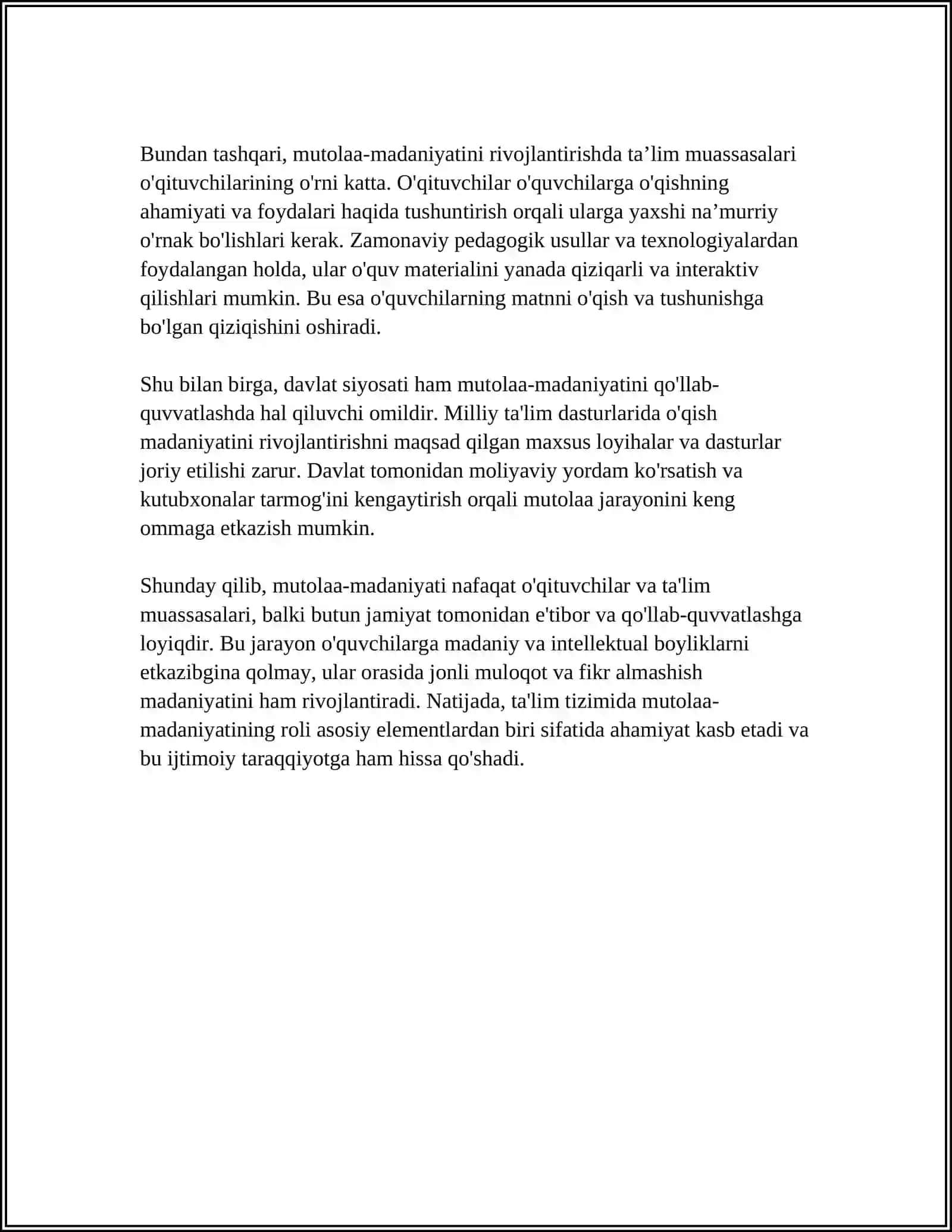 MUTOLAA-MADANIYATINING MUHIM ELEMENTI SIFATIDA 4