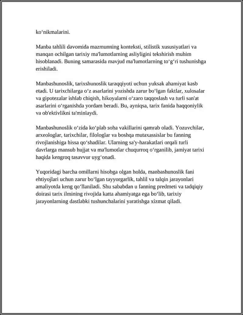 Manbashunoslik fanining predmeti va vazifalari 4