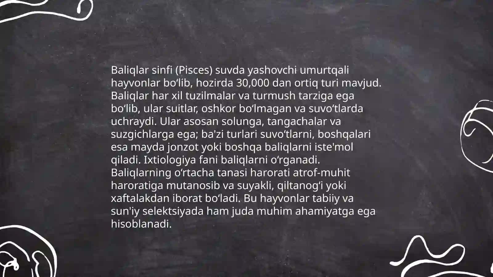 Jağoğizlilar bôlimi. Baliqlar katta sinfi sistematikasi 4