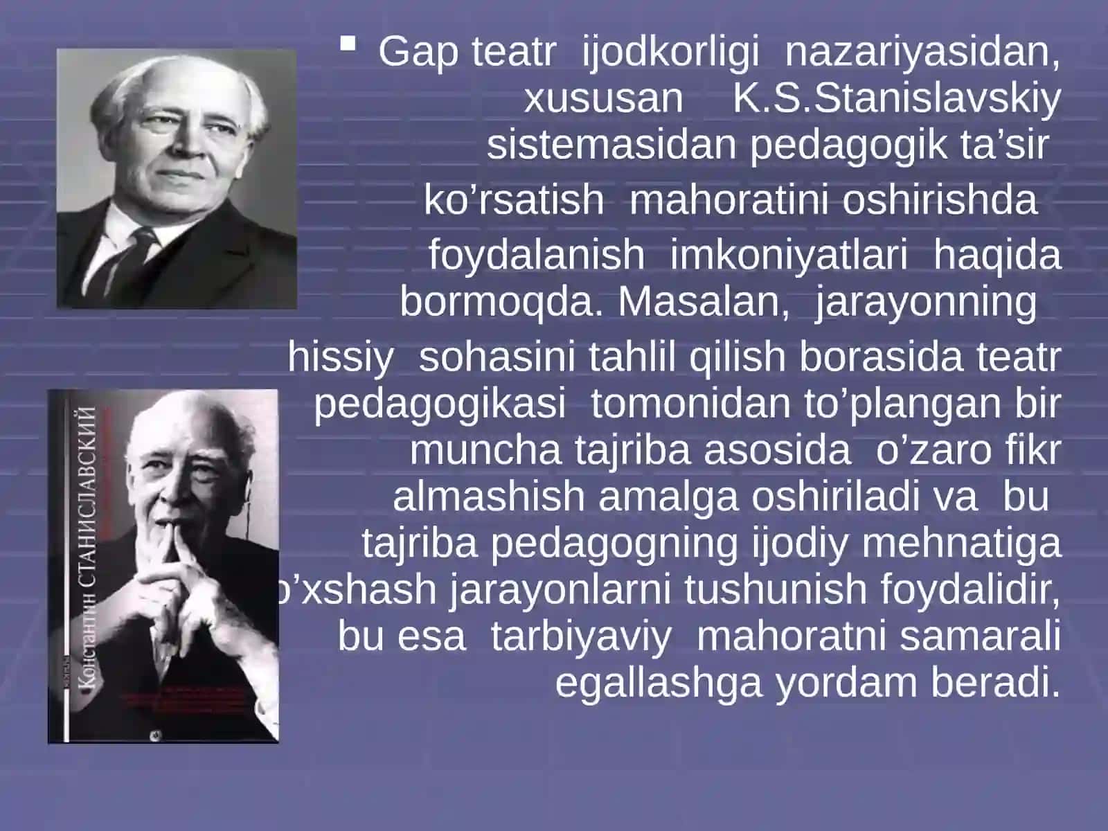 Pedagogik mahoratni shakllantirishda teatr pedagogikasidan foydalanish o’rni 4