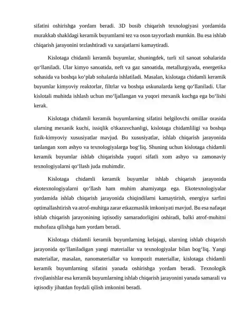 Kislotaga chidamli keramik buyumlar 4