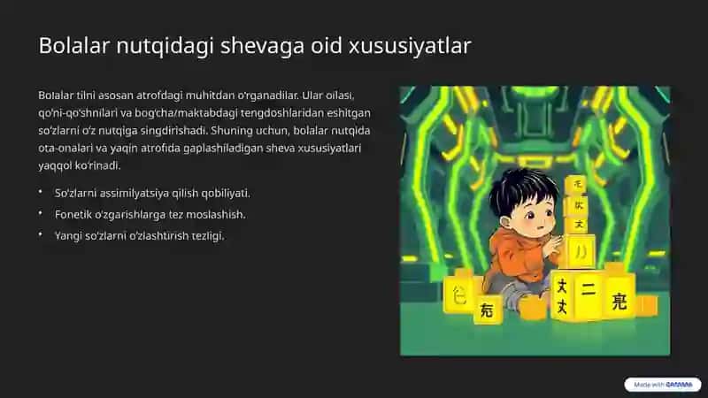 Shevalarga xos so‘zlarning yosh xususiyatlariga ko‘ra farqlanishi 4