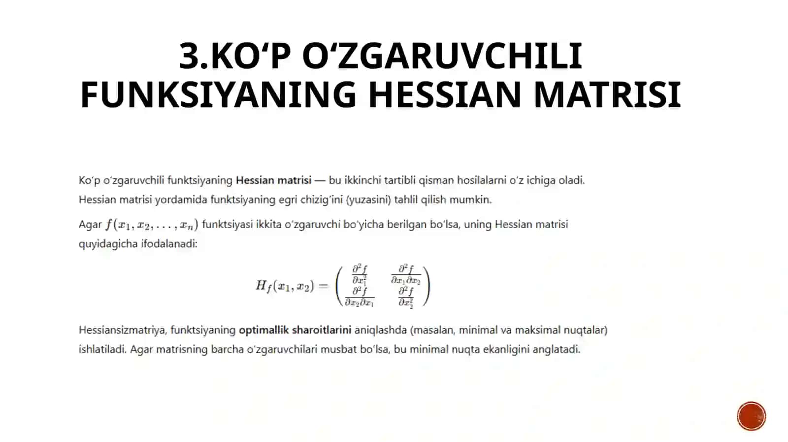 Ko‘p O‘zgaruvchili Funktsiya Uzluksizligi va Differentsiallanuvchiligi 4