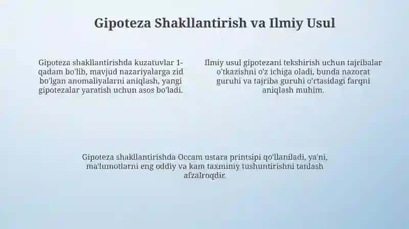 Gipotezalar va Ishonchli Bilim 4