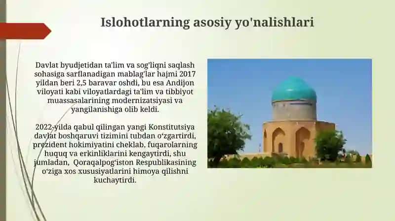 Ta'lim va sog'liqni saqlash sohasidagi islohotlar 4