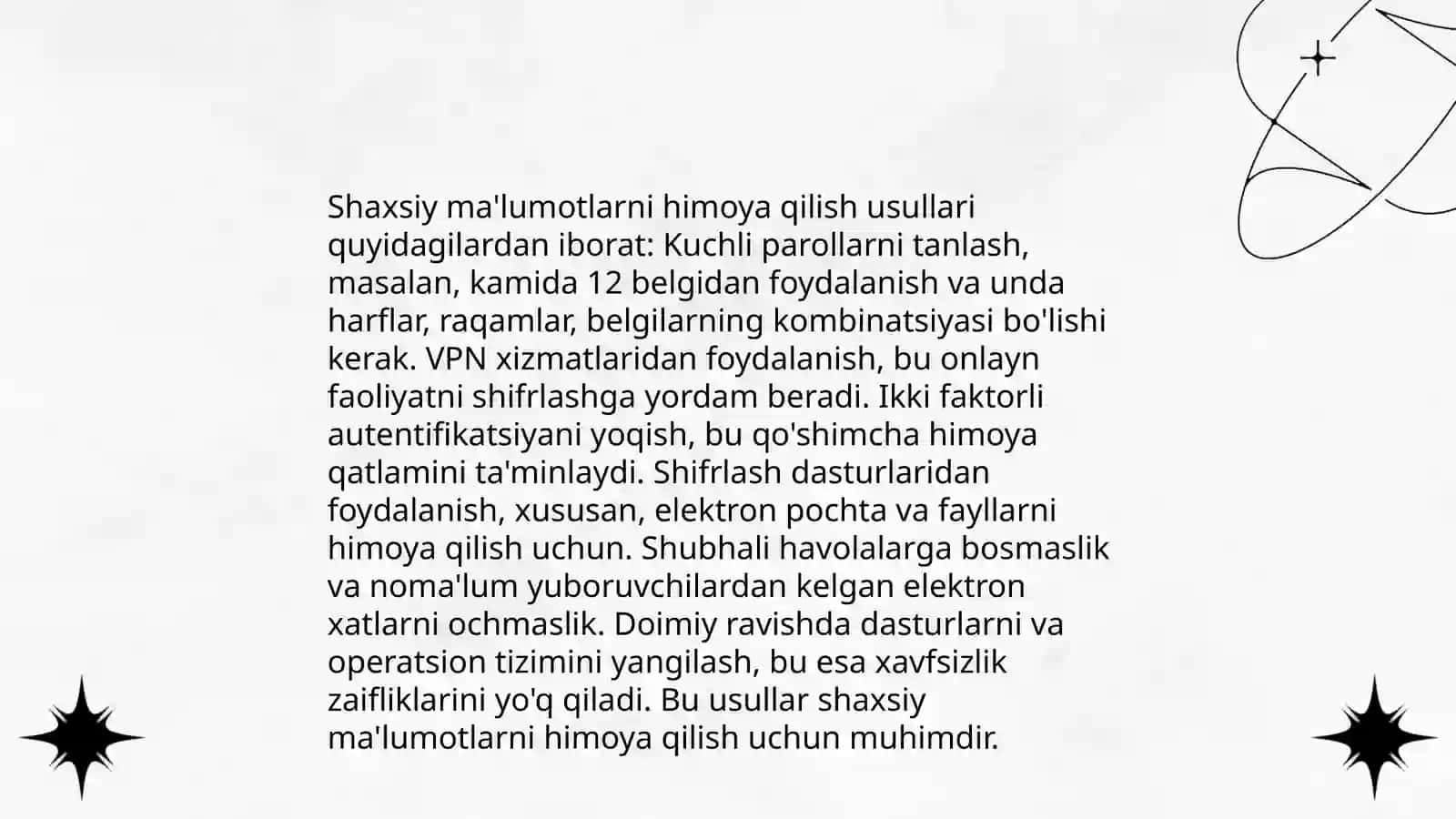Axborot xavfsizligi tamoyillari 4