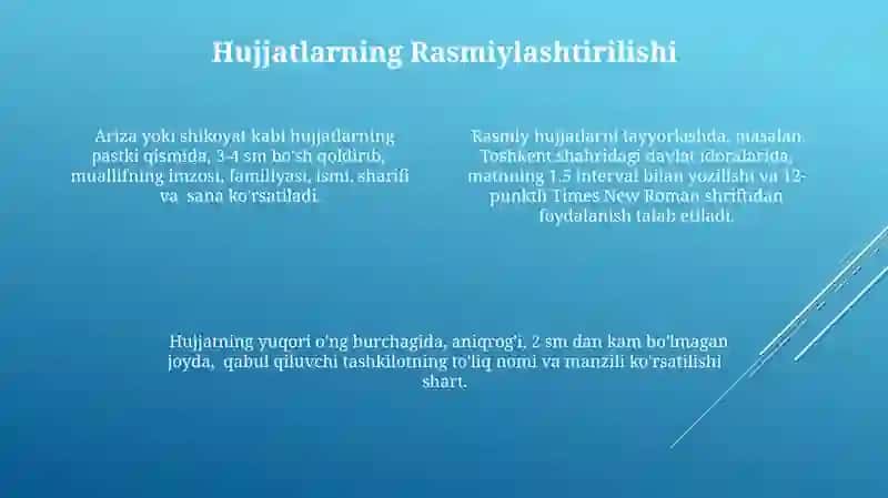 Rasmiy yozishmalardagi odob axloq qoidalari 4