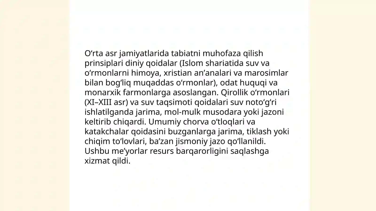 Ekologiya huquqining rivojlanish tarixi 4