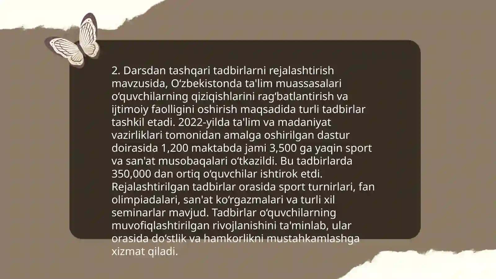 Darsdan tashqari tarbiyaviy ishlarni rejalashtirish, tashkil etish va boshqarish jarayonlari 4
