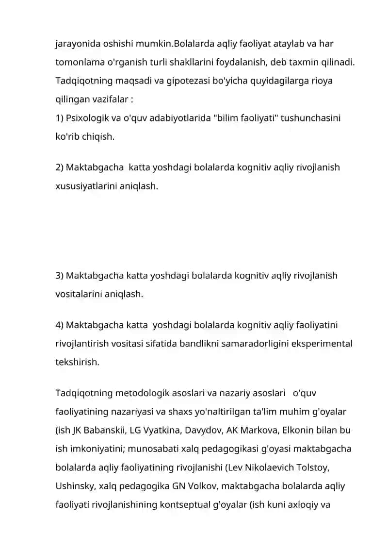 Maktabgacha katta yoshdagi bolalarni aqliy rivojlantirishni pedagogik shart-sharoitlari. 4