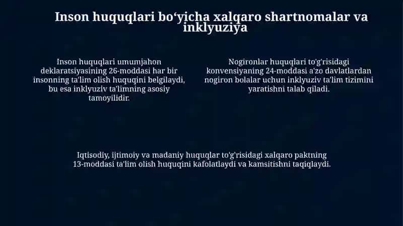 Inkluziv ta'limning huquqiy asoslari 4