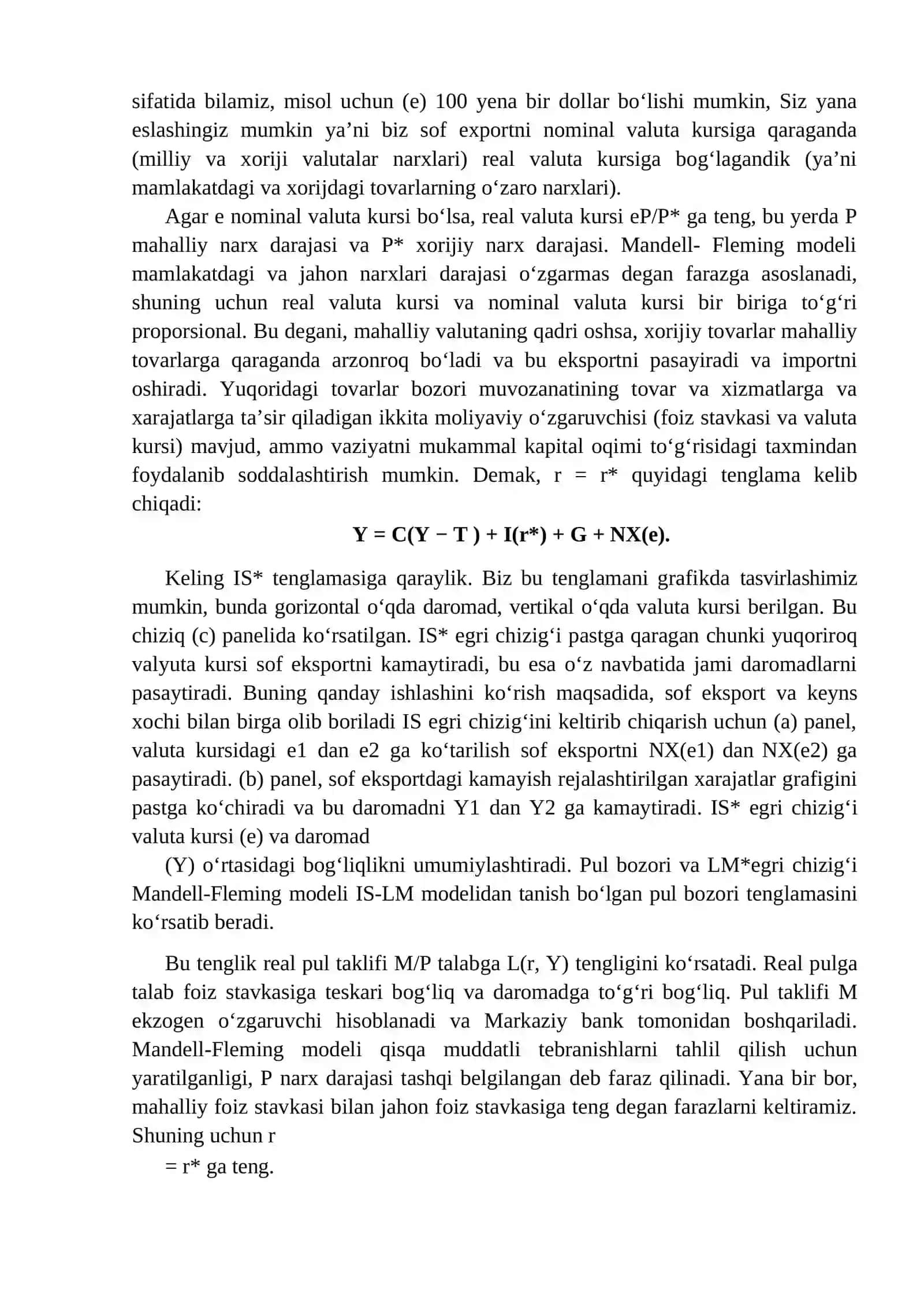 Ochiq iqtisodiyot tushunchasi va uning koʻrinishlari 4