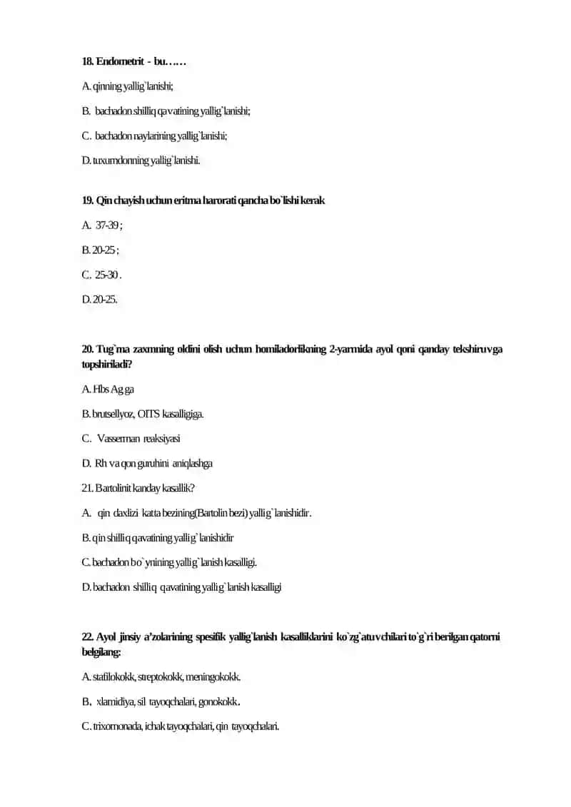 Akusherlik va ginekologiyada hamshiralik parvarishi 4
