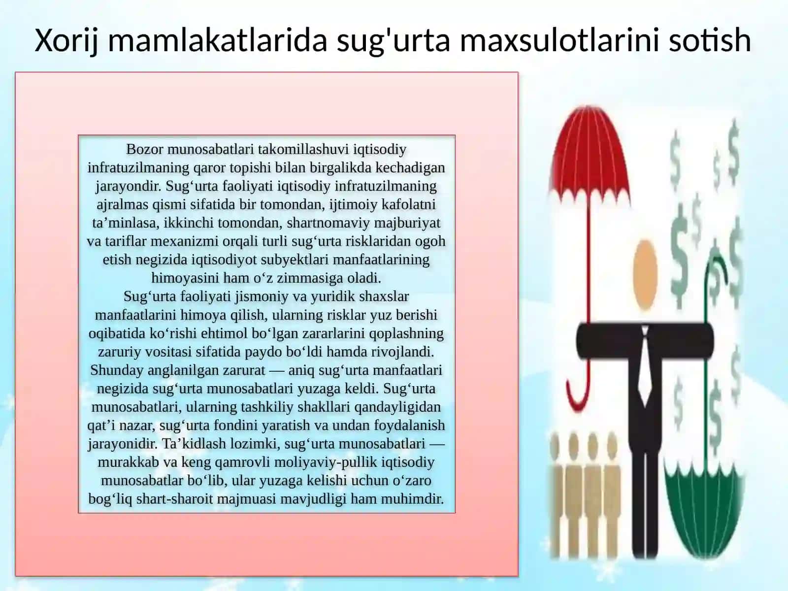 Xorij mamlakatlarida sug'urta maxsulotlarini sotishda sug'urta marketingini tutgan o'rni va ahamiyati 4