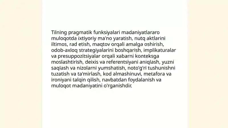 Madaniyatlararo kommunikatsiyaning verbal kanali 4