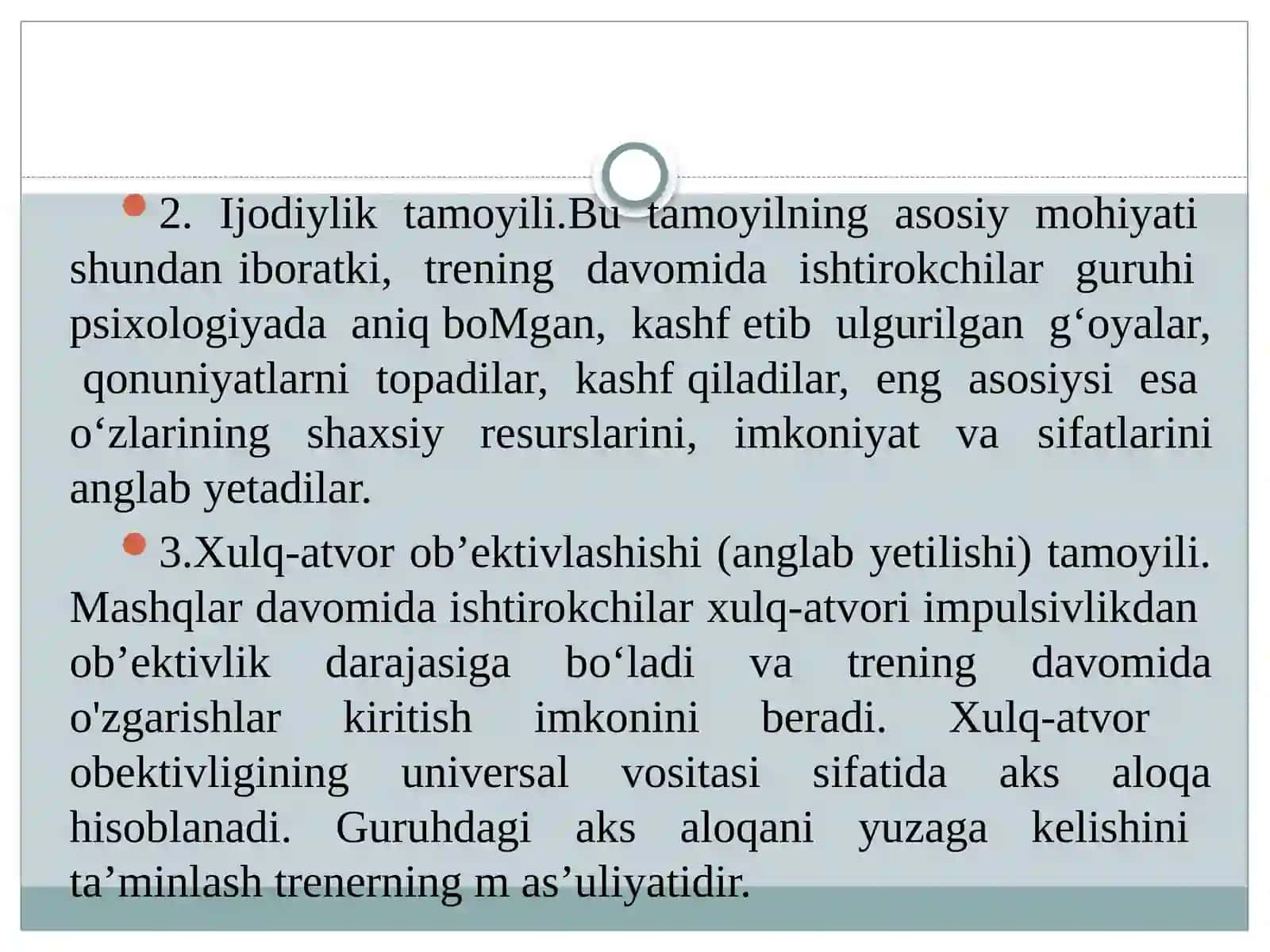 15-mavzu: Bilishjarayonlari korrektsiyasiva taraqqiyoti. Shaxslararo munosabatlarnihg korrektsiyalash 4