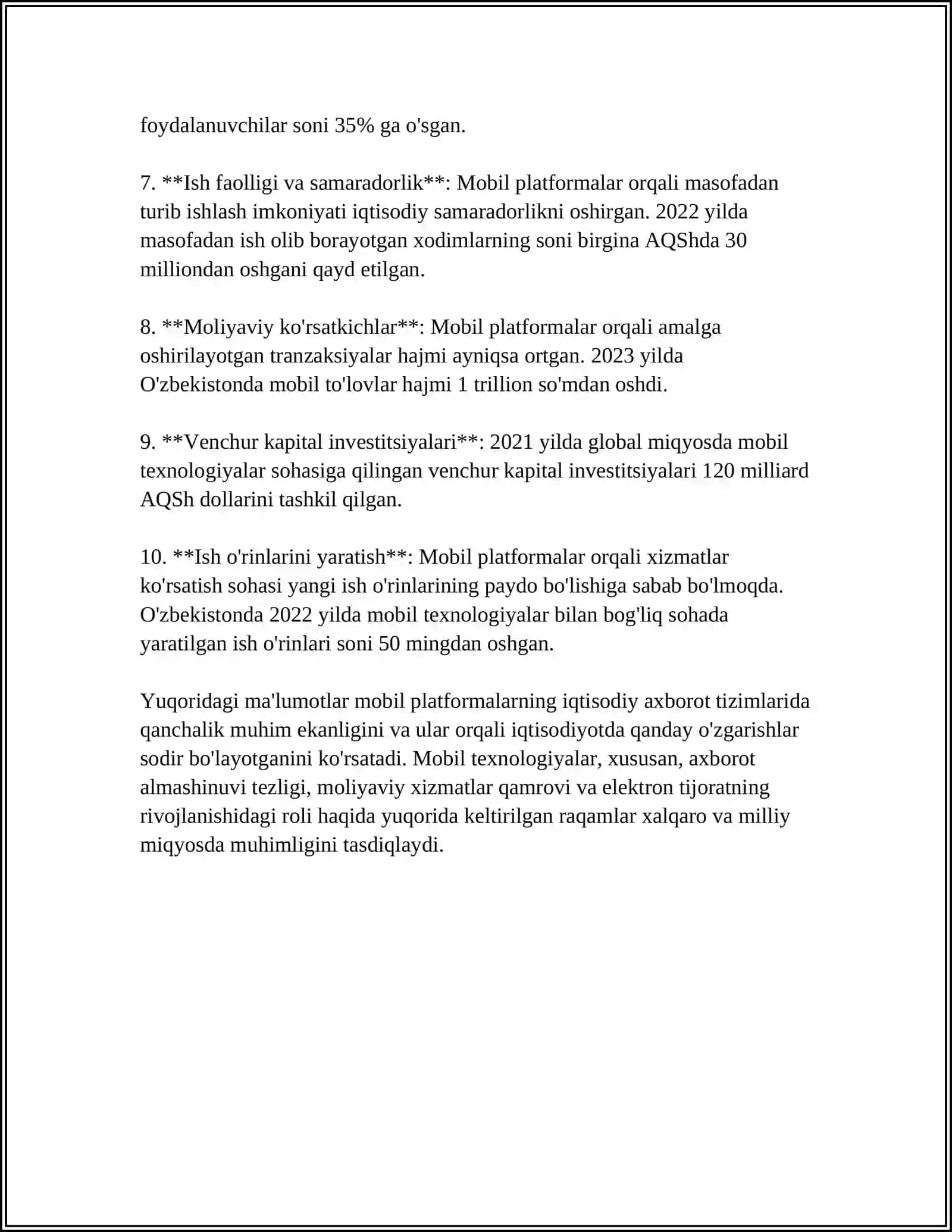 IQTISODIY AXBOROT TIZIMLARIDA MOBIL PLATFORMLAR TEXNOLOGIYASINING O‘RNI VA AHAMIYATI 4