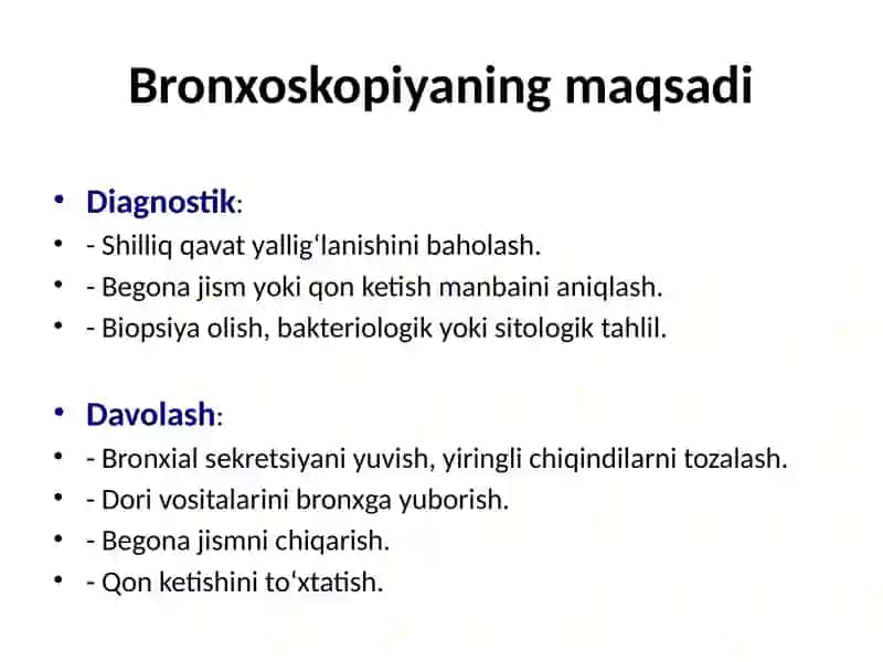 Bronxoskopiya haqida prezentatsiya 4