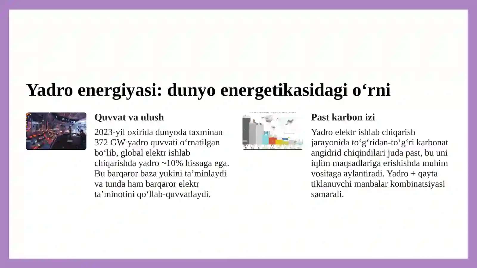 Radionurlanish energiyasidan foydalanish istiqbollarini tahlil qilish. 4