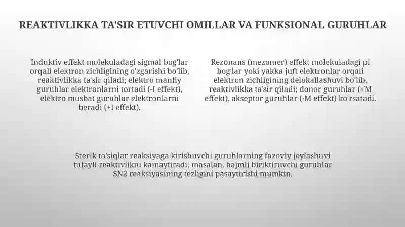 Organik kimyo asoslari 4