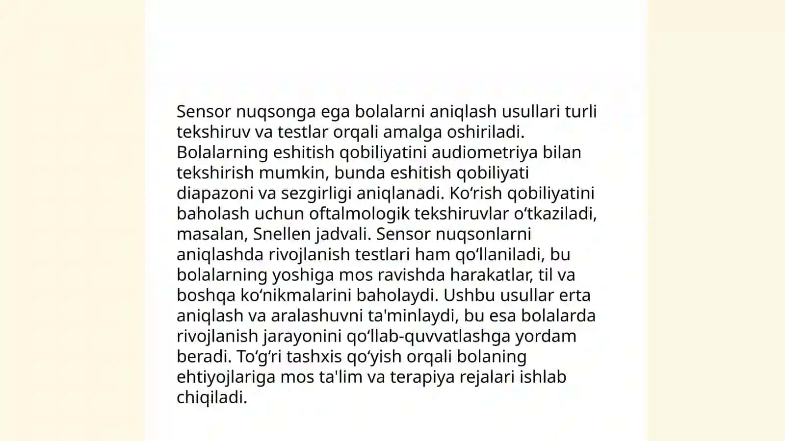 Sensor nuqsonga ega boʻlgan bolalarning pedagogik-psixologik diagnostikasi 4