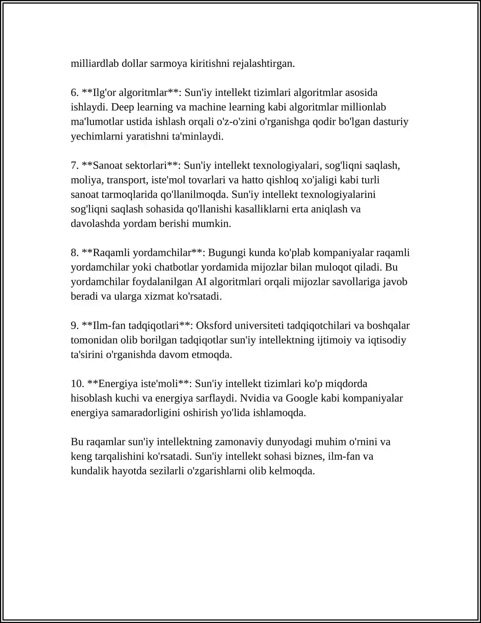 ZAMONAVIY RAQAMLI TEXNALOGIYALAR 4