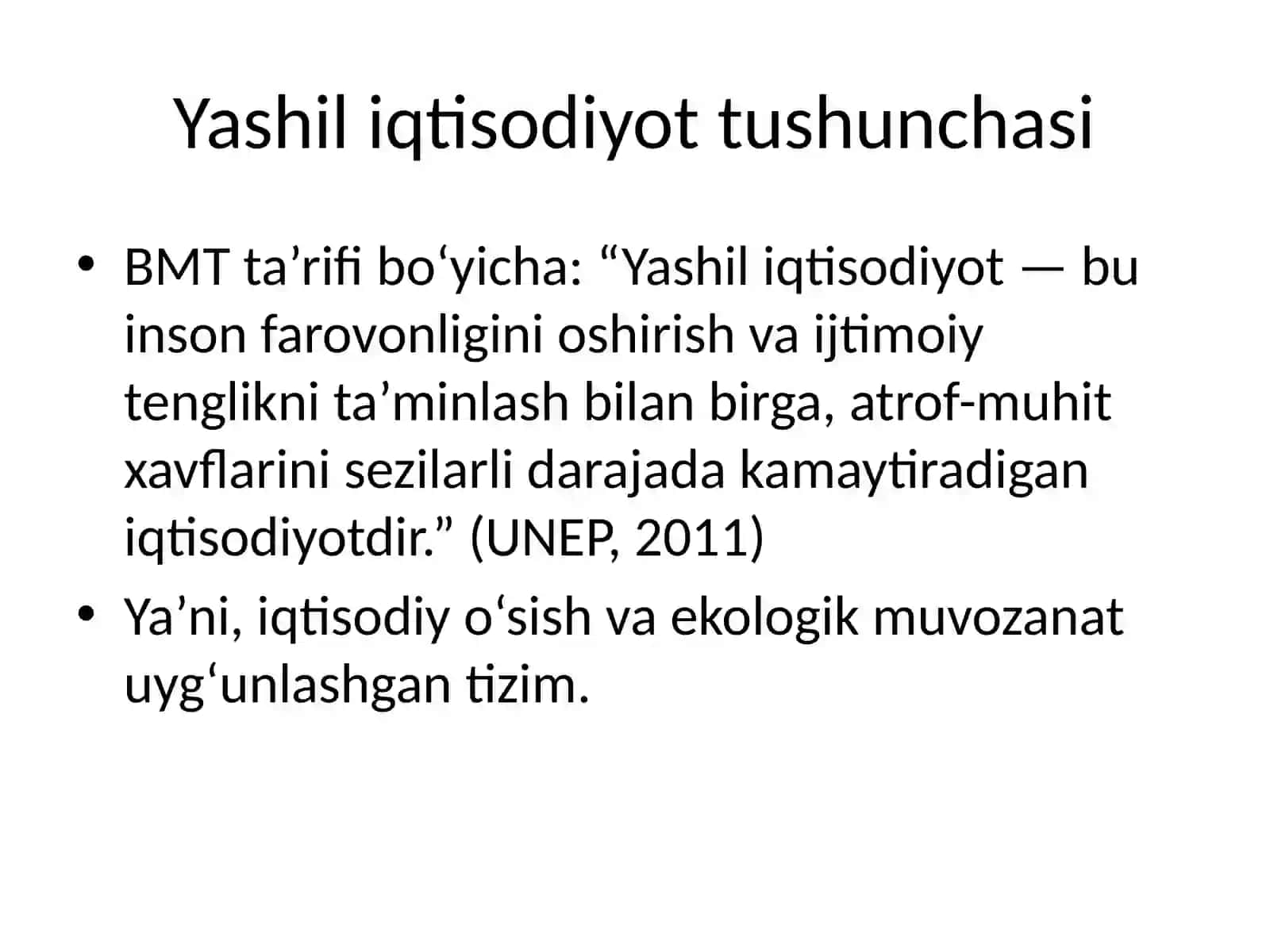 Yashil iqtisodiyotning paydo bo'lishi 4