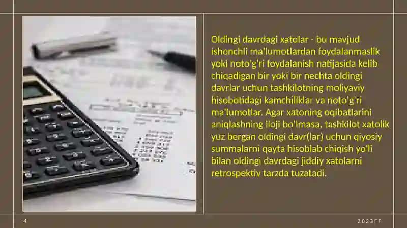 BXXS- 8 Hisobsiyosatlari, hisoblabchi qilgan baholardagi o‘zgarishlar 4