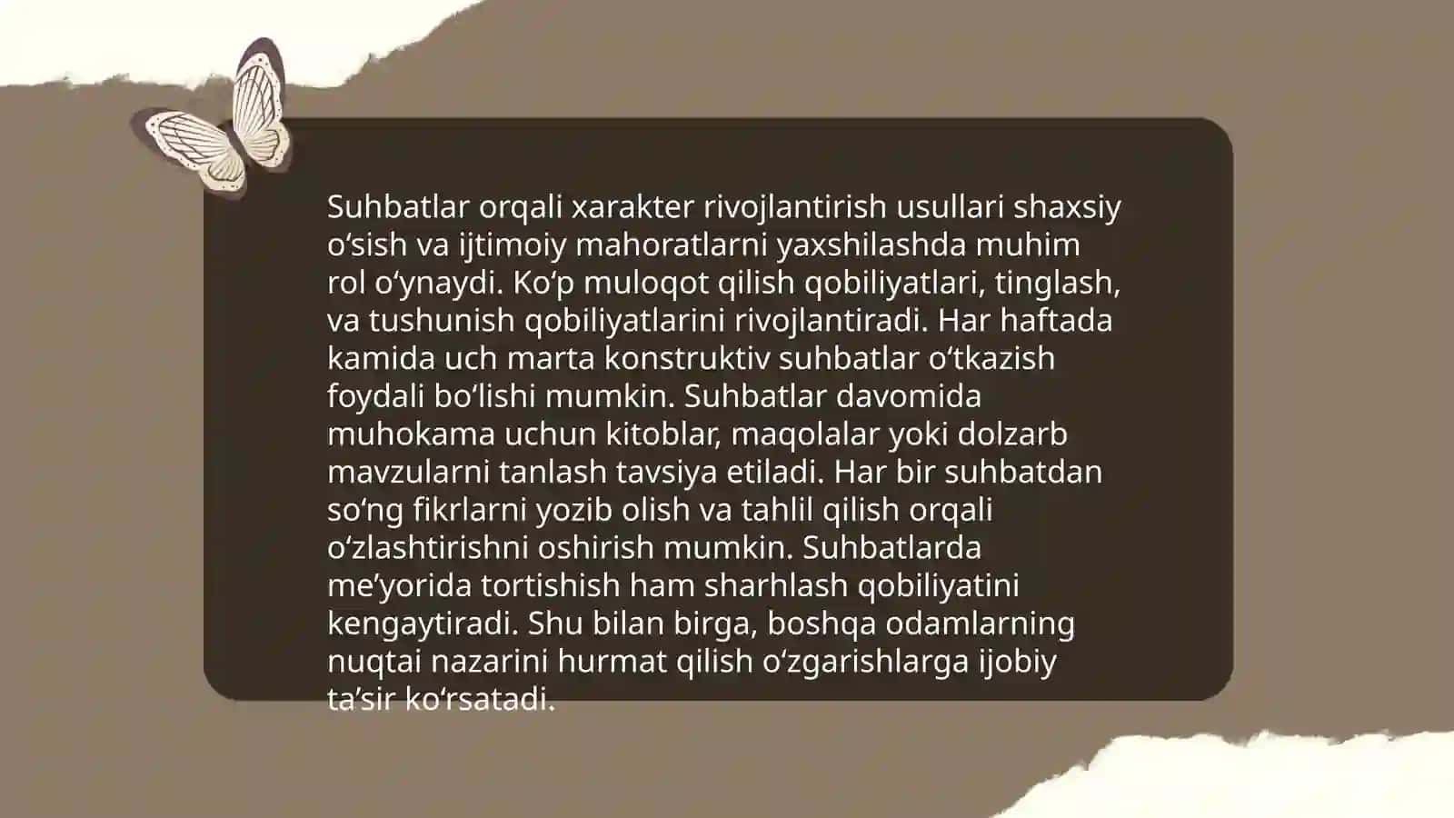 Dialoglardan foydalanish va xarakter yaratish 4
