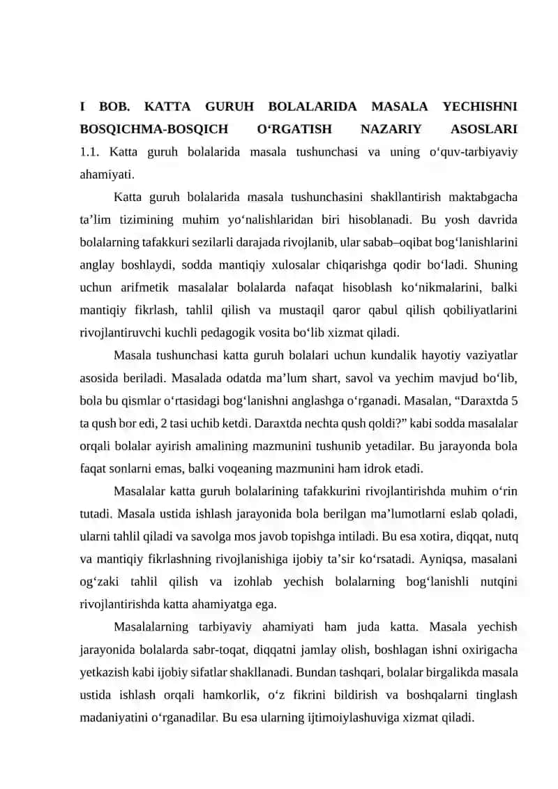 Masalalarni bosqichma bisqich yechish bo'yicha interfaol mashg'ulot 4