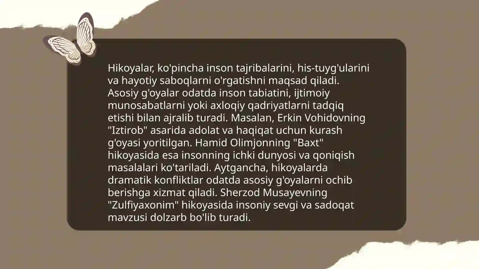 Qorako‘z majnun, Qoplon, Sobiq hikoyalari 4