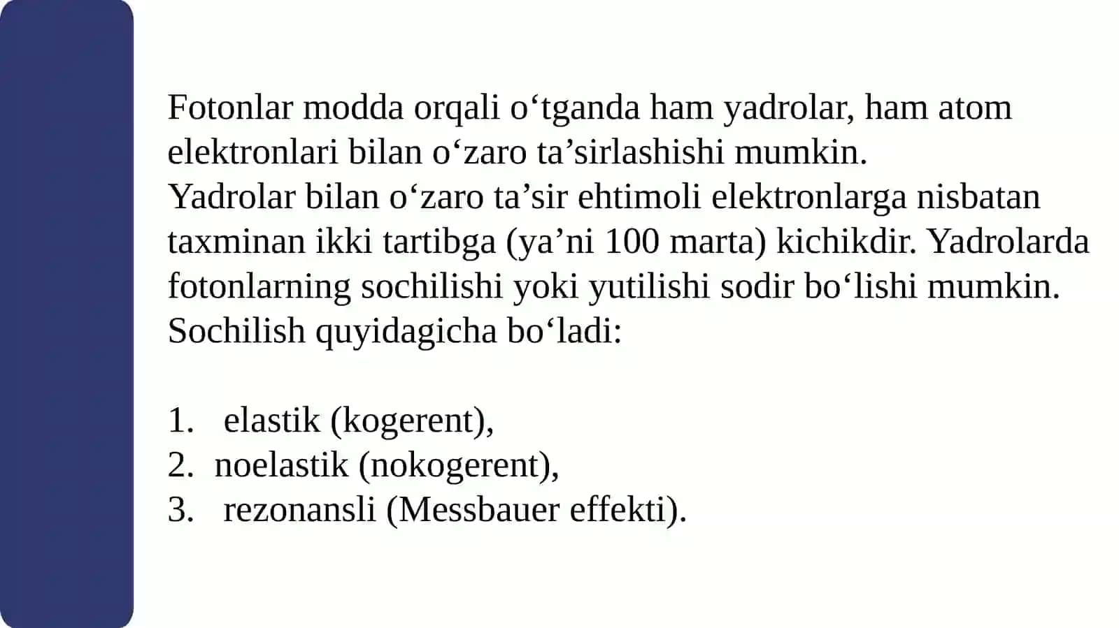 Gamma nurlanishlarning modda bilan ta’siri | Fizika prezentatsiya PPT 4