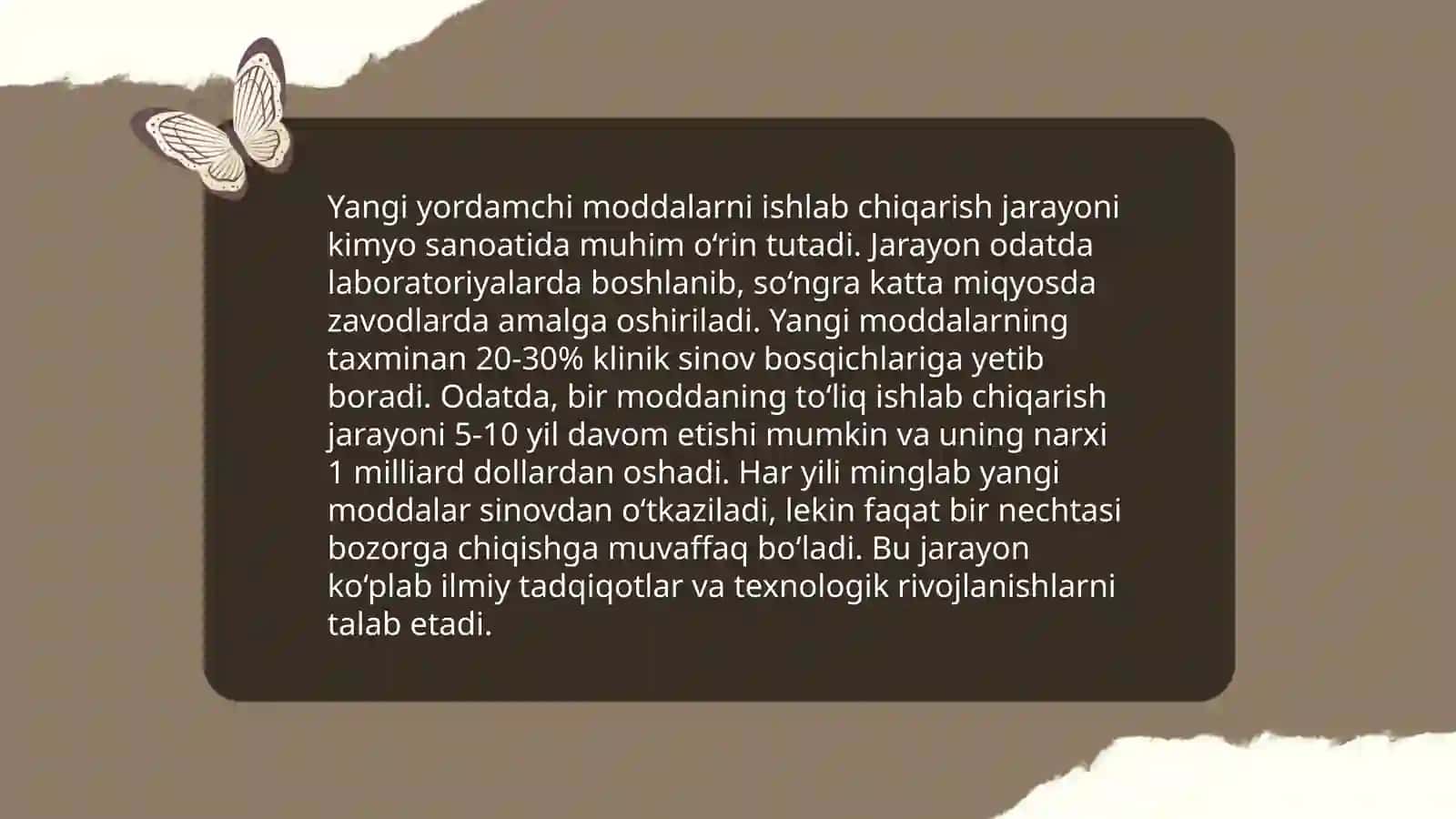 Yangi yordamchi moddalar va ularni ishlab chiqaruvchi korxonalar 4
