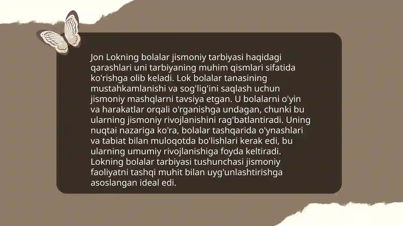 G'arb davlatlari va mutafakkirlarining bolalar jismoniy tarbiyasi haqidagi qarashlari va tajribalari 4