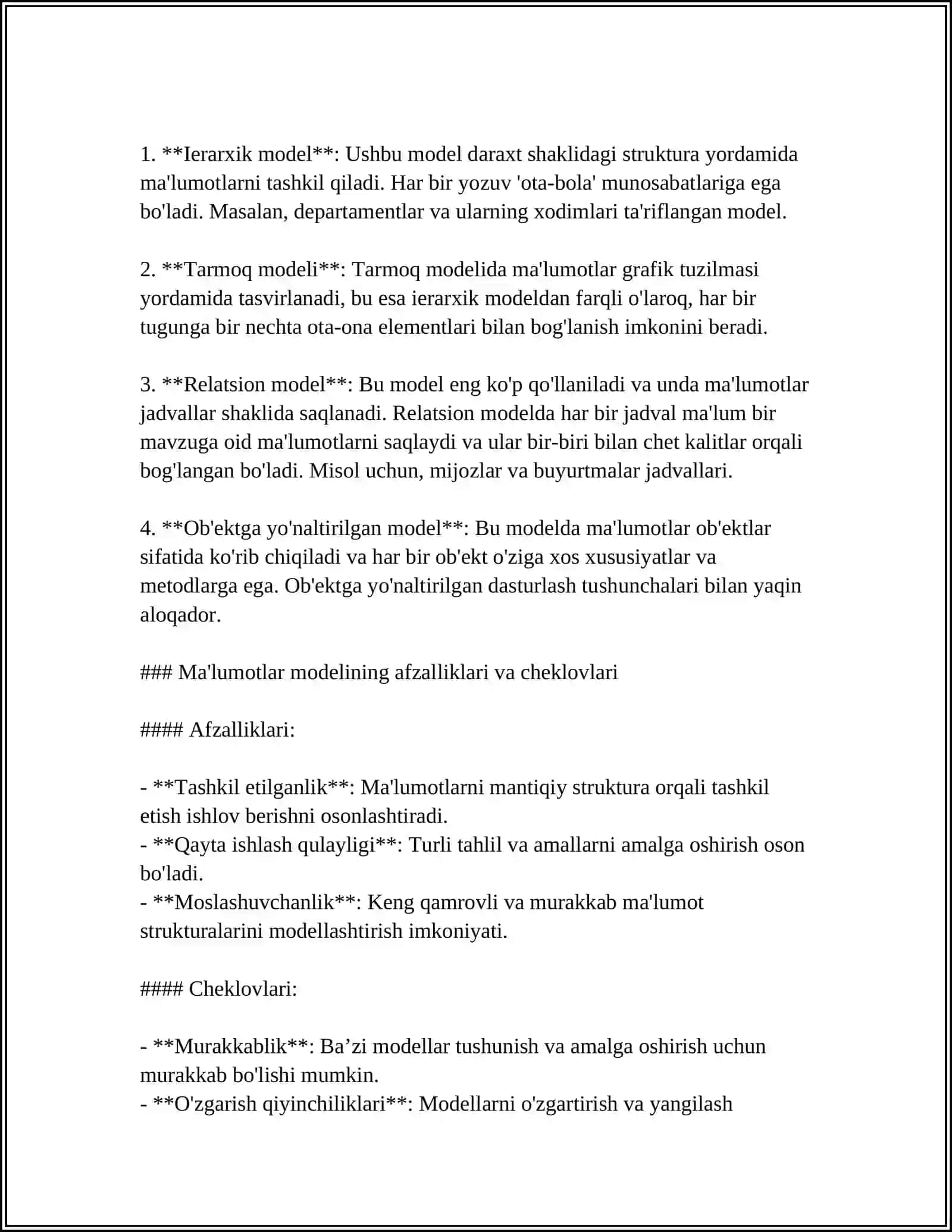 BERILGANLARNING KONSEPTUAL MODELINI YARATISH 4