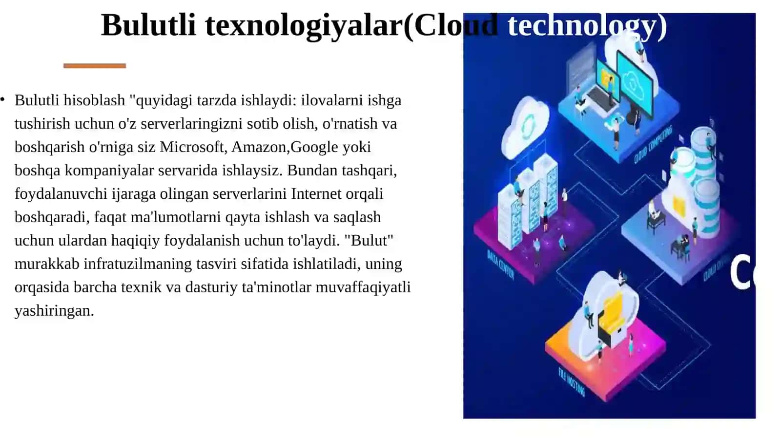 RAQAMLI IQTISODIYOTDA BULUTLI HISOBLASH, KATTA MA’LUMOTLAR VA BUYUMLAR INTERNETI TEXNOLOGIYALARI 4