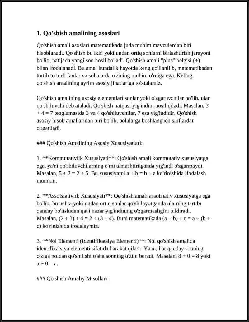 Qo'shish va Ayirish Ko'paytirish Va Bo'lish Amali Ma'nosini Ochib Berish Hamda Uni Bosqichlab Konsentrlarda Bajarilishini O'rgatish 4