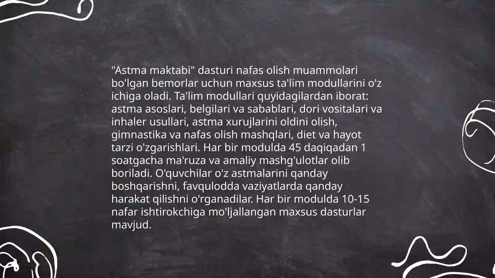 O’zbekistonda “astma maktabi” 4