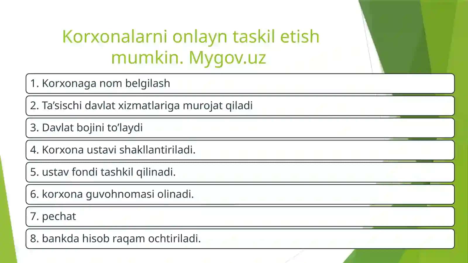 Biznes subyektlarining qayta tashkil etish va tugatish 4