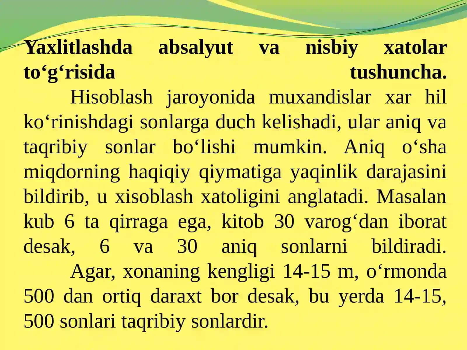 GEODEZIK O‘LCHASHLARNI MATEMATIK QAYTA ISHLASH 4
