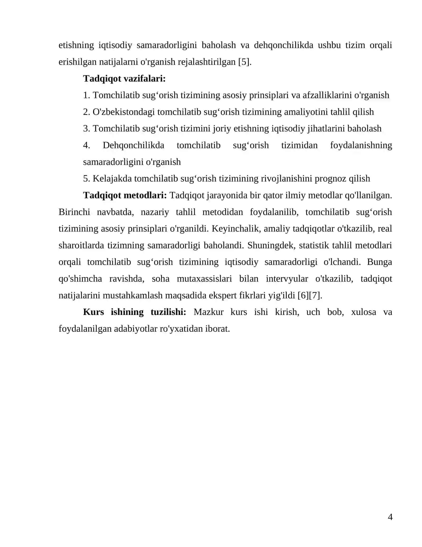 "Tomchilatib sug‘orish tizimini ishga tushirish va undan foydalanish" 4