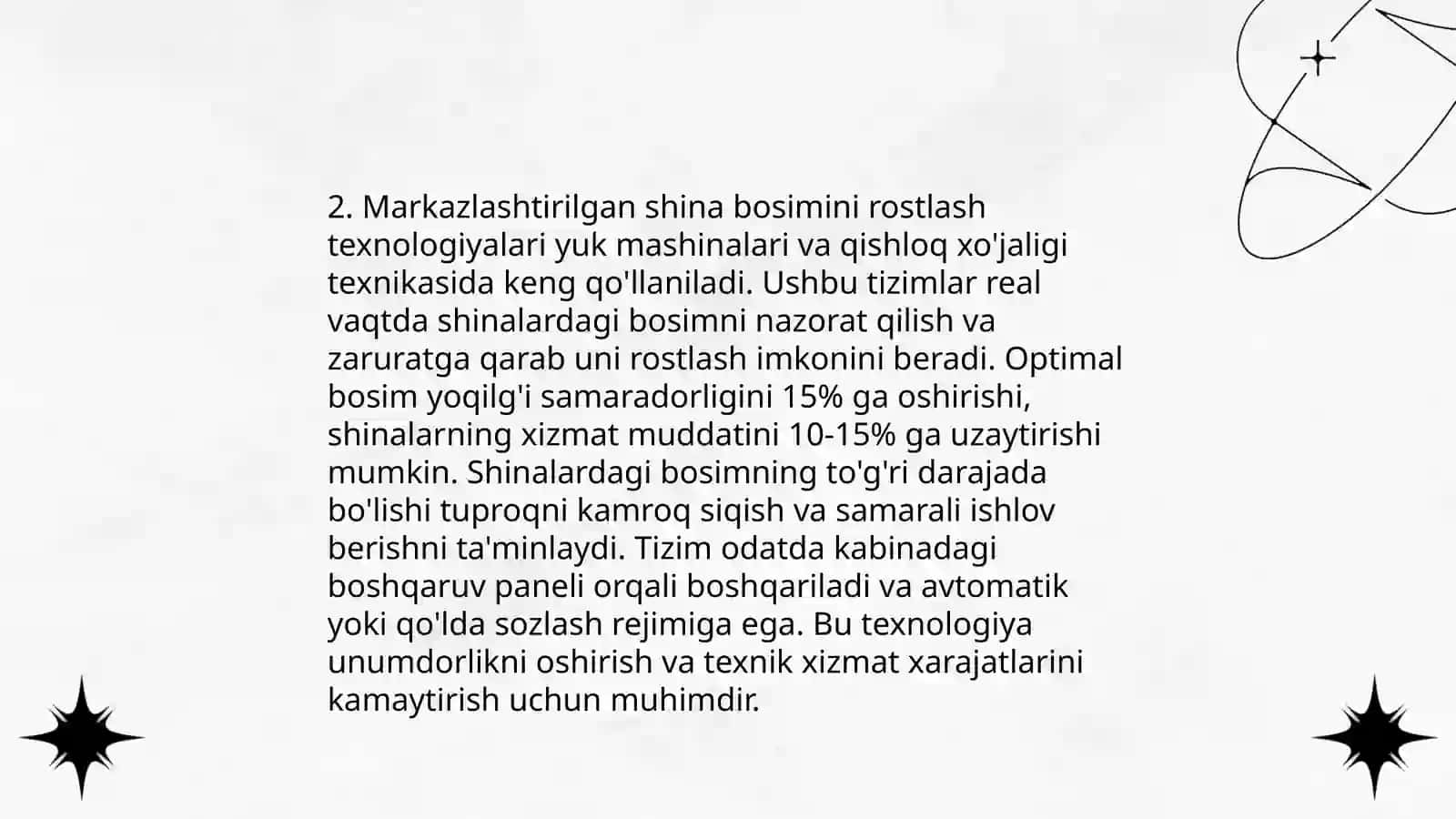 Shinalar bosimini nazorat qilish tizimlari 4